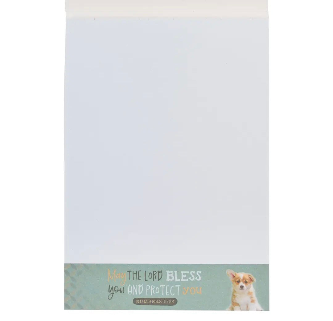 Notepad Gray Puppy May The Lord Bless You Numbers 6:24