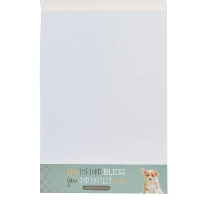 Notepad Gray Puppy May The Lord Bless You Numbers 6:24