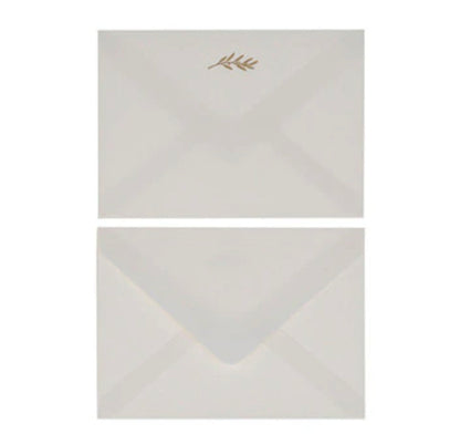 Merry Christmas Golden Pine Branch Boxed Card Set