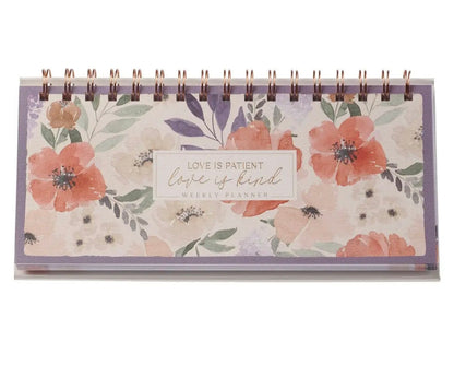 Love is Kind Coral Poppy Undated Weekly Planner