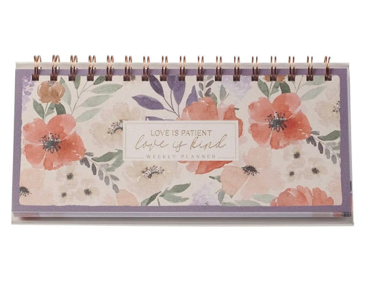 Love is Kind Coral Poppy Undated Weekly Planner