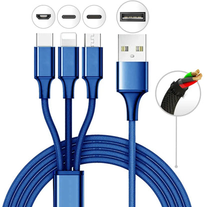 10 Foot  (3 in 1) USB Multi Charging Cable (hanging)