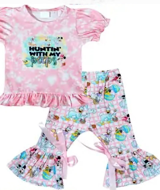 Mickey Mouse Easter 2pc. Outfit w/ ruffle bottoms