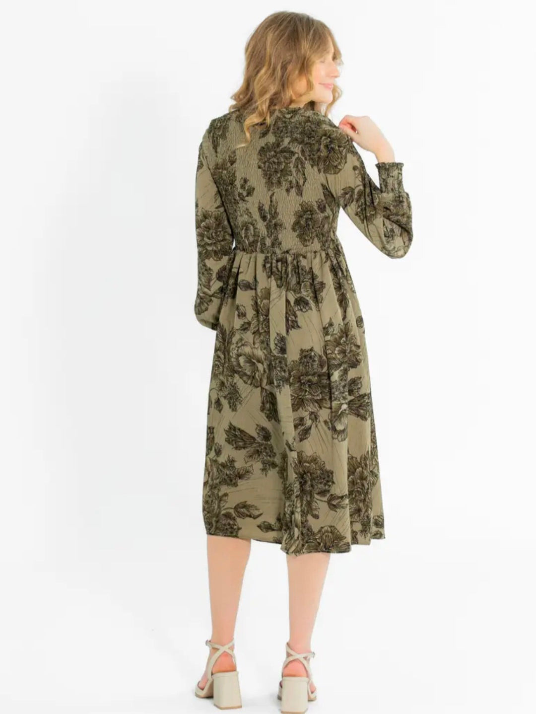 Aleeyah Smocked Midi Dress