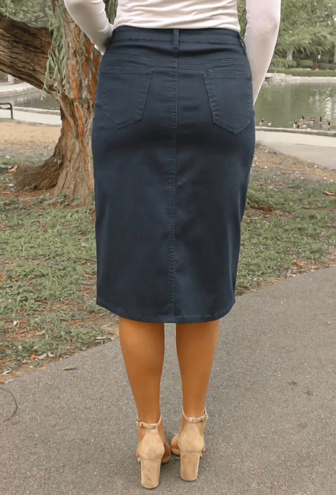 Jupe De Abby Navy Denim Skirt