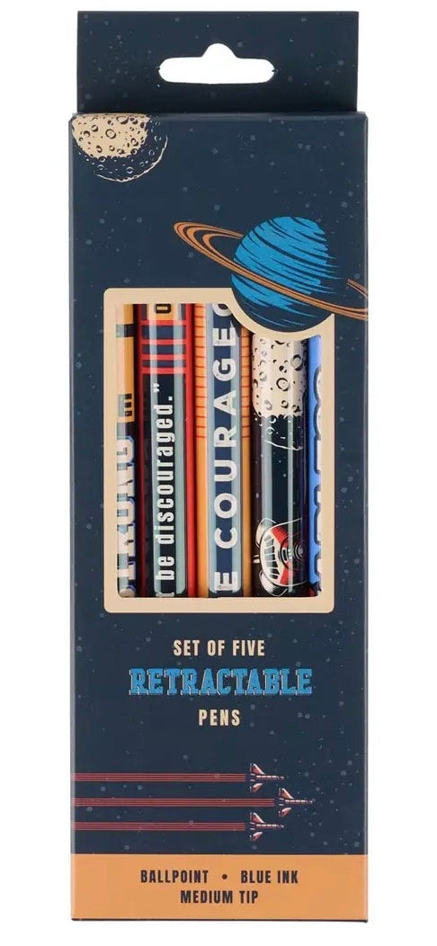 Set of 5 Retractable Pens