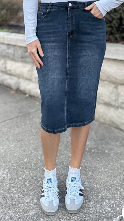 The Haven in Dark Indigo skirt