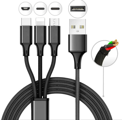 10 Foot  (3 in 1) USB Multi Charging Cable (hanging)