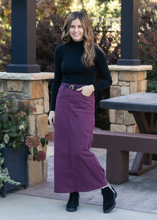 Stella Orchid Denim Maxi Skirt - FINAL SALE